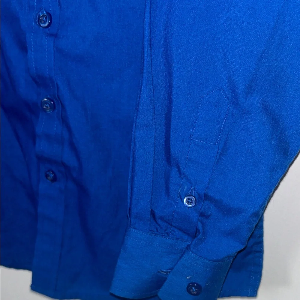 Boys Vibrant Blue Casual Collared Button Down Shirt size 6